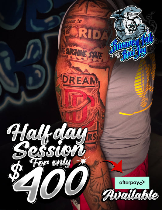 Half Day Tattoo Appointments